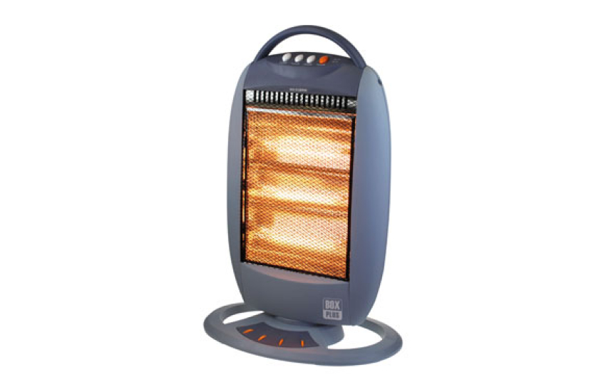 ESTUFA HALOGENA OSCILANTE GRIS CON ASA