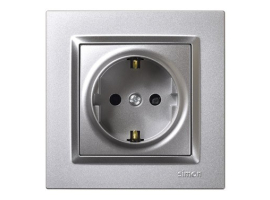 SOCLE DE PRISE DE COURANT SCHUKO TT PRISE ENCASTRÉE ALUMINIUM