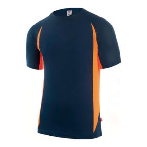 T-SHIRT TECHNIQUE BICOLORE À MANCHES COURTES
