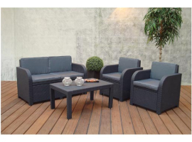 CONJUNTO RATAN RESINA ANTRACITA