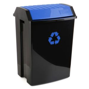CONTENEDOR RECICLAJE 50 L NEGRO