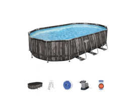 PISCINA DESMONTABLE OVAL CON DEPURADORA CARTUCHO TIPO III