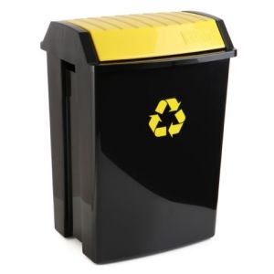 CONTENEDOR RECICLAJE 50 L NEGRO
