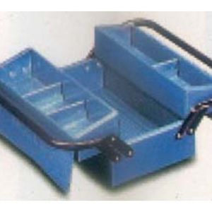BOÎTE À OUTILS EN MÉTAL BLEU 2 COMPARTIMENTS
