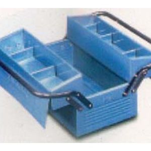 BOÎTE À OUTILS EN MÉTAL BLEU 2 COMPARTIMENTS