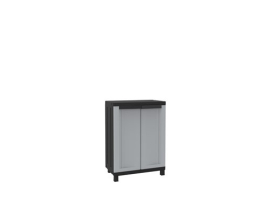 ARMARIO RESINA MEDIO 2 PUERTAS NEGRO GRIS