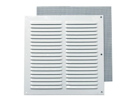 GRILLE BLANCHE SANS REBORD AVEC MOUSTIQUAIRE