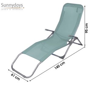 CHAISE LONGUE EN ACIER CORFOU