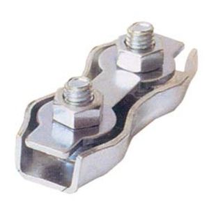 SUJETACABLE PLANO DOBLE ZINCADO 2 TORNILLOS