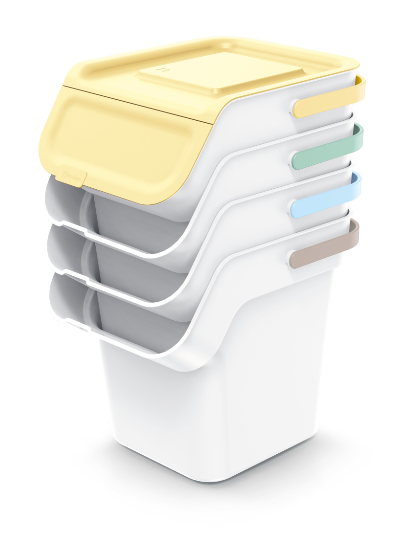 CUBOS RECICLAJE APILABLES SET 4 UNIDADES