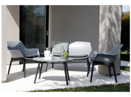 POLYPROPYLÈNE GRIS/ANTHRACITE GRIS SET