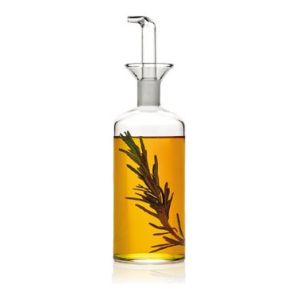 BURETTE À HUILE EN VERRE SOUFFLÉ ANTI-GOUTTE/PTF