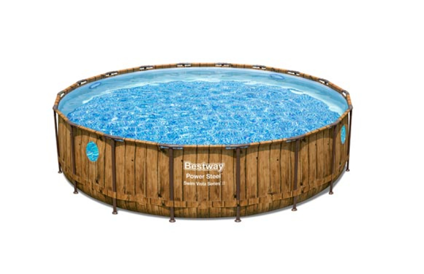 PISCINA POWER STEEL SWIM DISEÑO MADERA 23062 L DEPURADORA DE CARTUCHO DE 5678 L/H