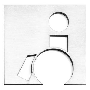PLACA ICONO INOX 100 MM ESTAMP