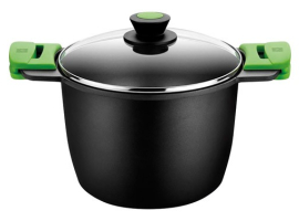 POT ÉLEVÉ COUVERCLE EN FONTE D'ALUMINIUM VERRE ANTÉRIEUR