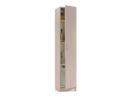 ARMOIRE POLYVALENTE 1 PORTE ÉTAGÈRES EN CHÊNE