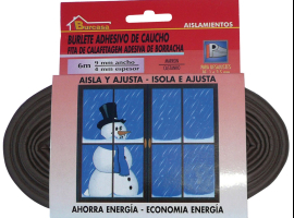 BURLETE PUERTA/VENTANA ADHESIVO CAUCHO P