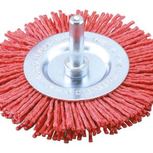 BROSSE À DISQUE EN NYLON ABRASLON ROUGE 6 MM SPIGOT