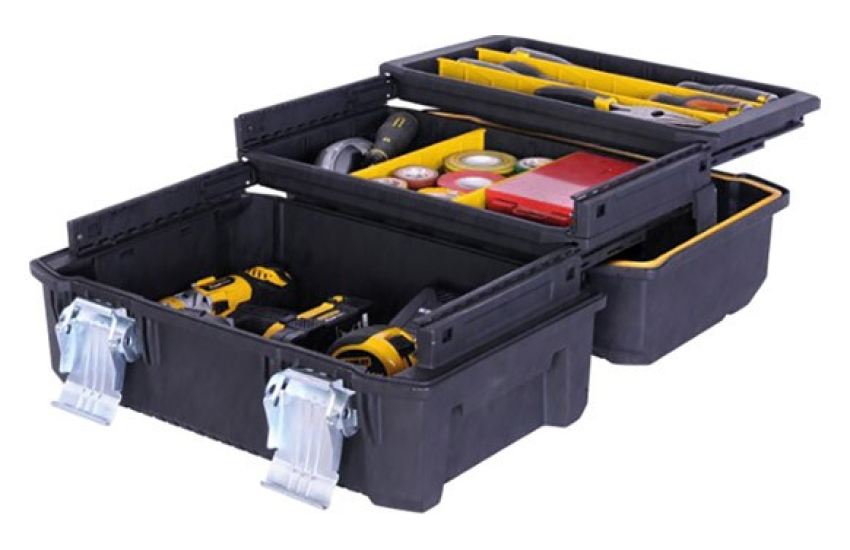 BOÎTE À OUTILS ABS NOIR 1 PLATEAU