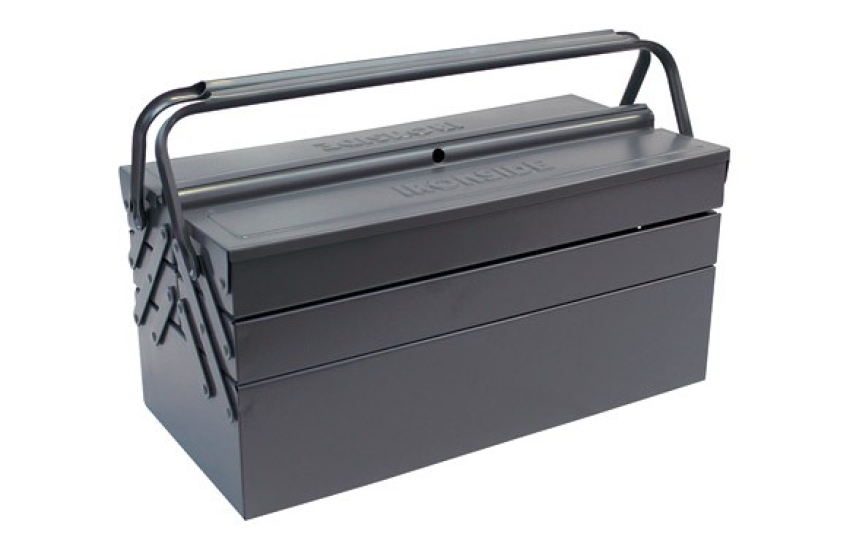 BOÎTE À OUTILS EN MÉTAL GRIS