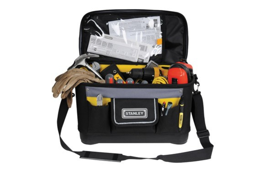 SAC À OUTILS NOIR À DESSUS PLAT