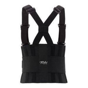 GAINE DE PISTE TURBO NOIRE AVEC BRETELLES