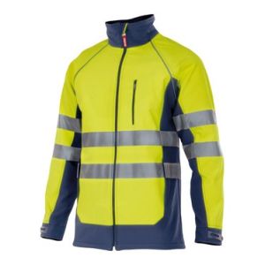 VESTE SOFTSHELL HAUTE VISIBILITÉ BICOLORE