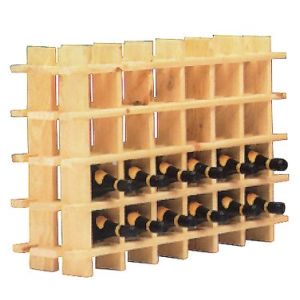 PORTE-BOUTEILLES EN PIN NON VERNI