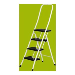 ESCALERA ACERO BLANCA C/BARANDILLA