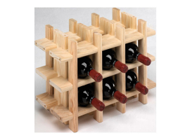 PORTE-BOUTEILLES EN PIN NON VERNI