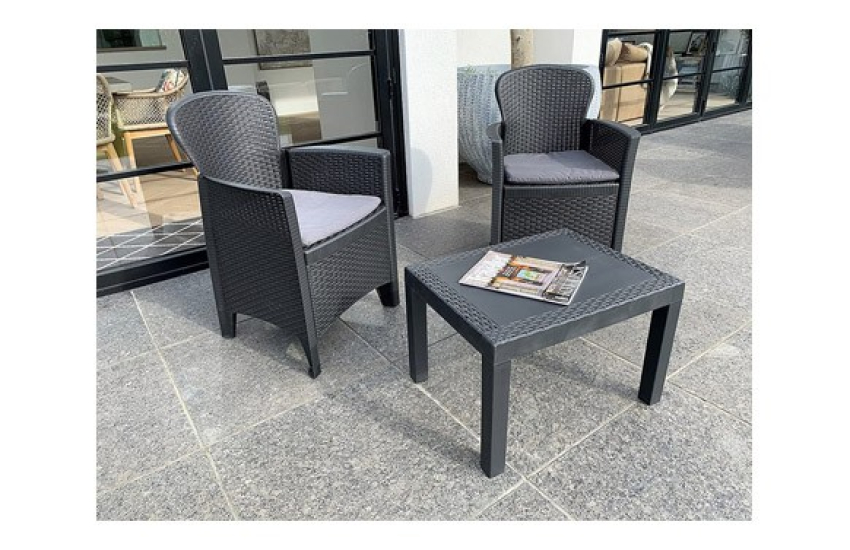 SILLON RATAN RESINA 2 U + MESITA