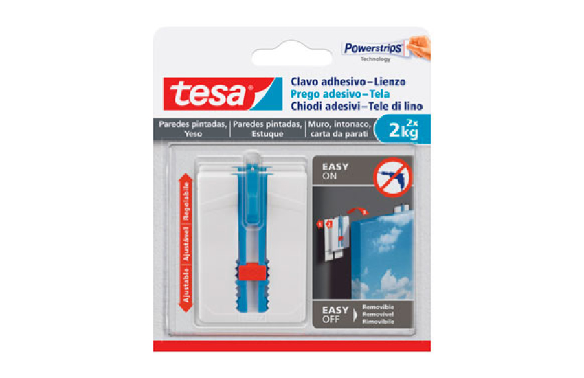 CLAVO ADHESIVO SMS AJUSTABLE LIENZOS PARED PINTADA