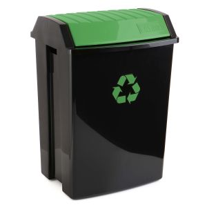 CONTENEDOR RECICLAJE 50 L NEGRO